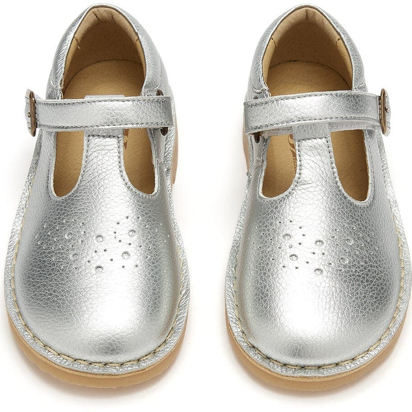 Penny Vegan Synthetic Leather, Silver