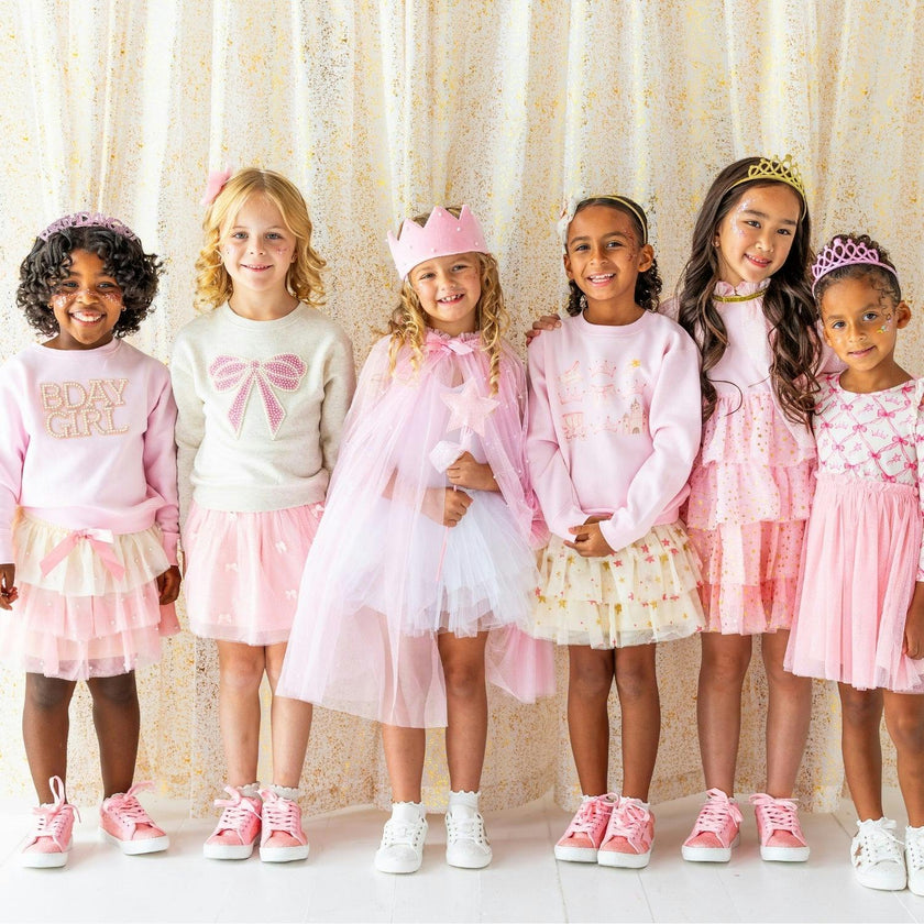 Pearl BDay Girl Patch Sweatshirt - Ballet
