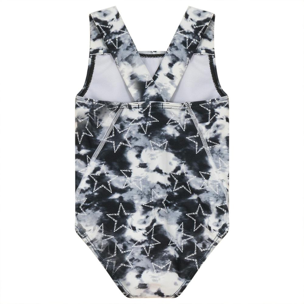 Tie Dye Heart and Star Print Swimsuit