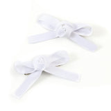 Halo Luxe Darla Rose Satin Double Clip Set - White