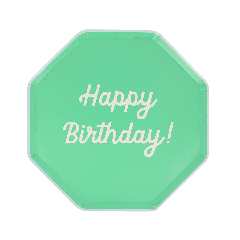 Mixed Happy Birthday Side Plates