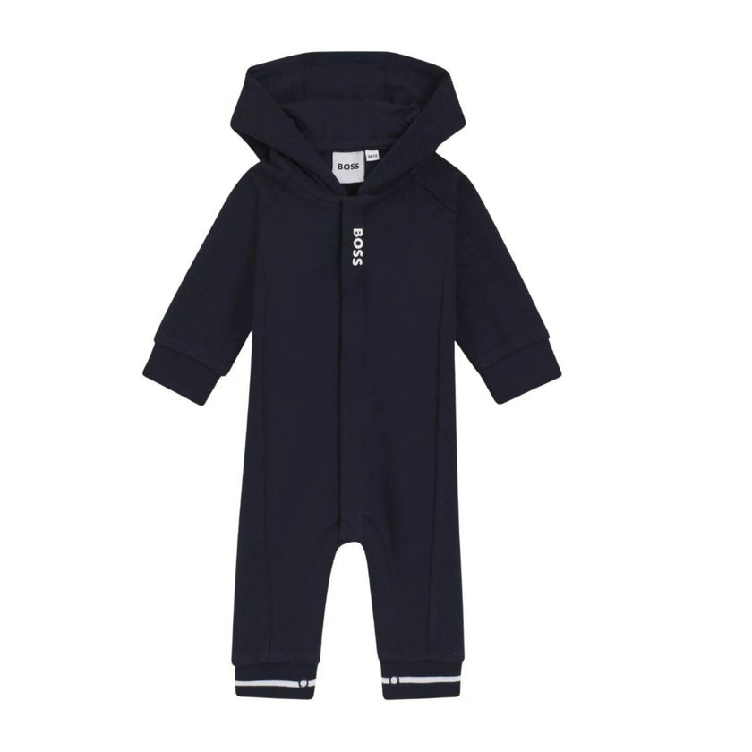 Navy Hooded All In One Jumpsuit