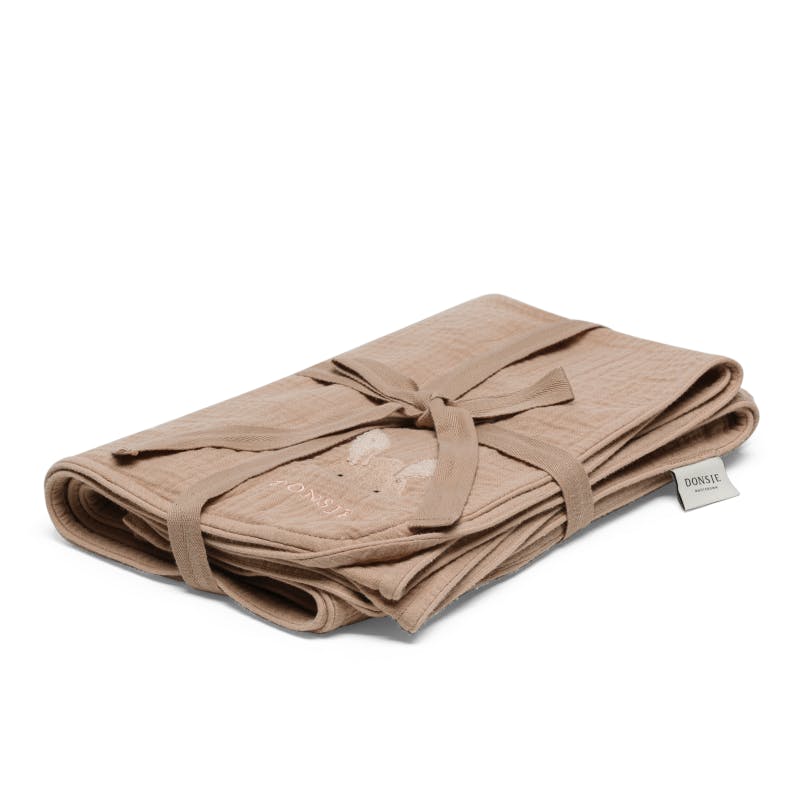 Ploekie Muslin Blanket XL | Fluffy Bunny | Rose Mocha