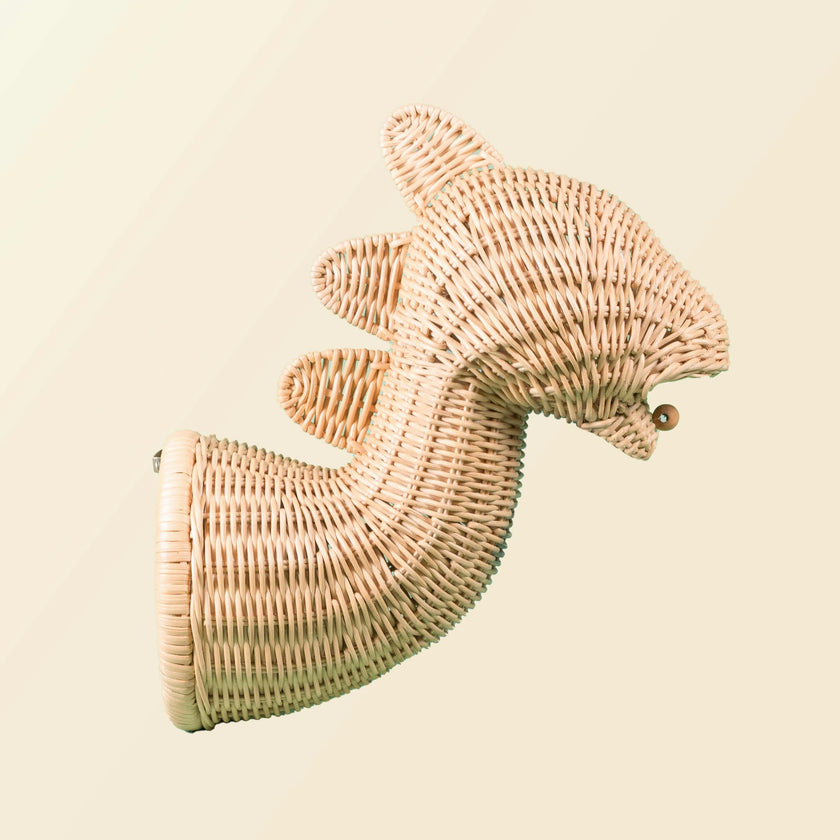 Handcrafted - Dinosaur Wall Decor - Rattan Wicker