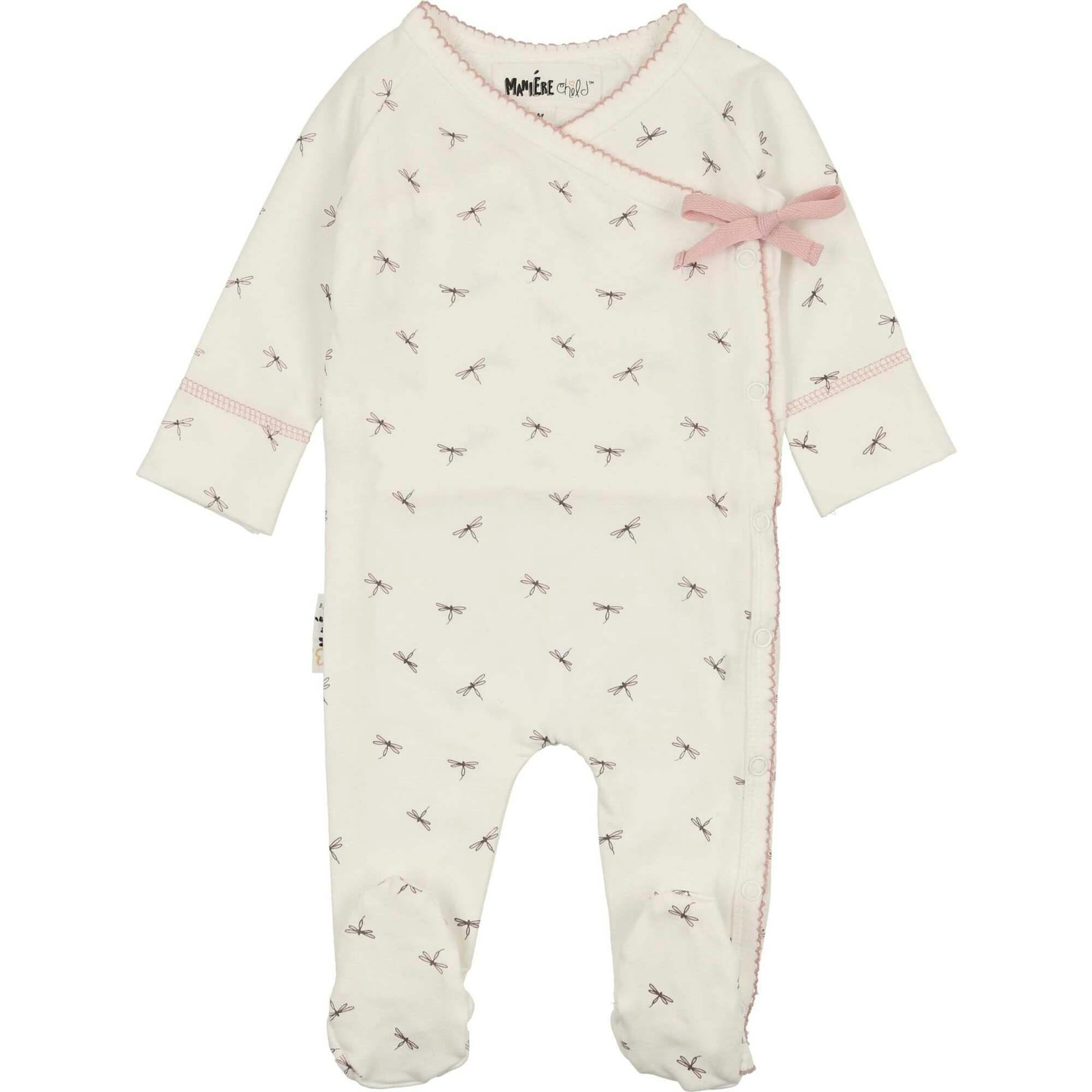 Dainty Dragonfly Print Kimono Footie