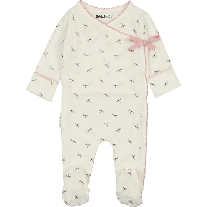 Dainty Dragonfly Print Kimono Footie