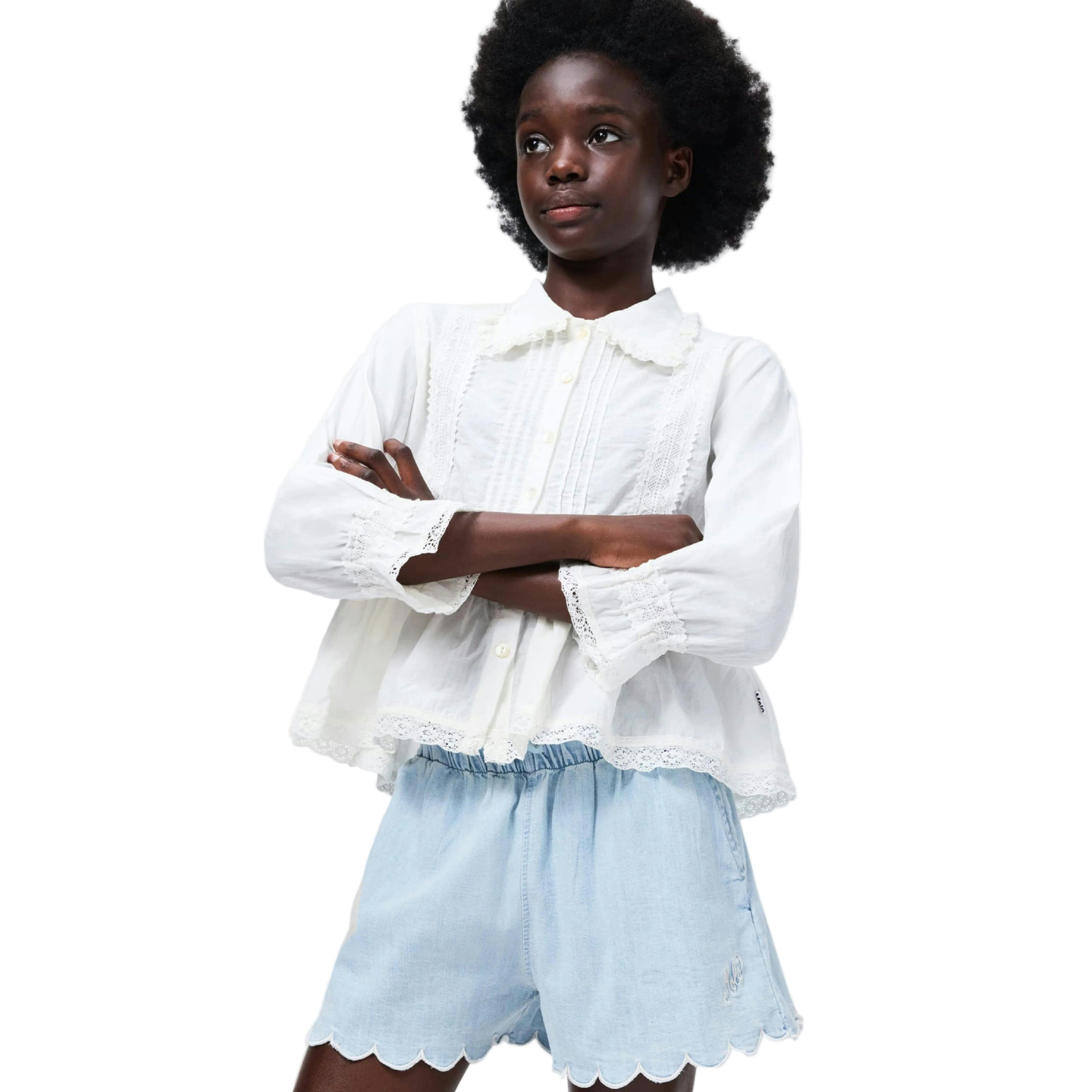 Molo Addie Washed Chambrey Shorts