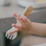 Silicone & Wooden Spoon & Spork Set