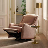 Devon Recliner and Swivel Glider in Performance Dusty Rose Eco-Basketweave