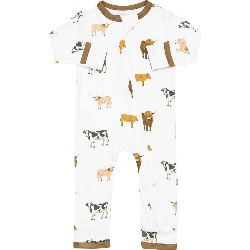 Zippered Romper, Moo
