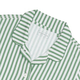 women's boxwood ticking stripe collared pima pajamas set