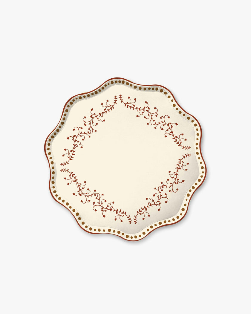 Briar Dessert Plate Set in Alabaster