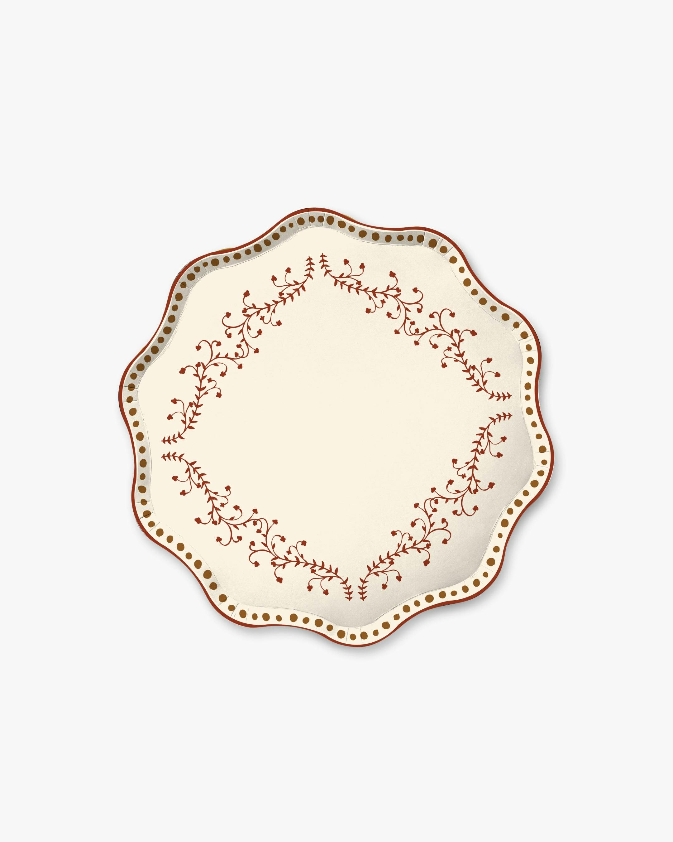 Briar Dessert Plate Set in Alabaster