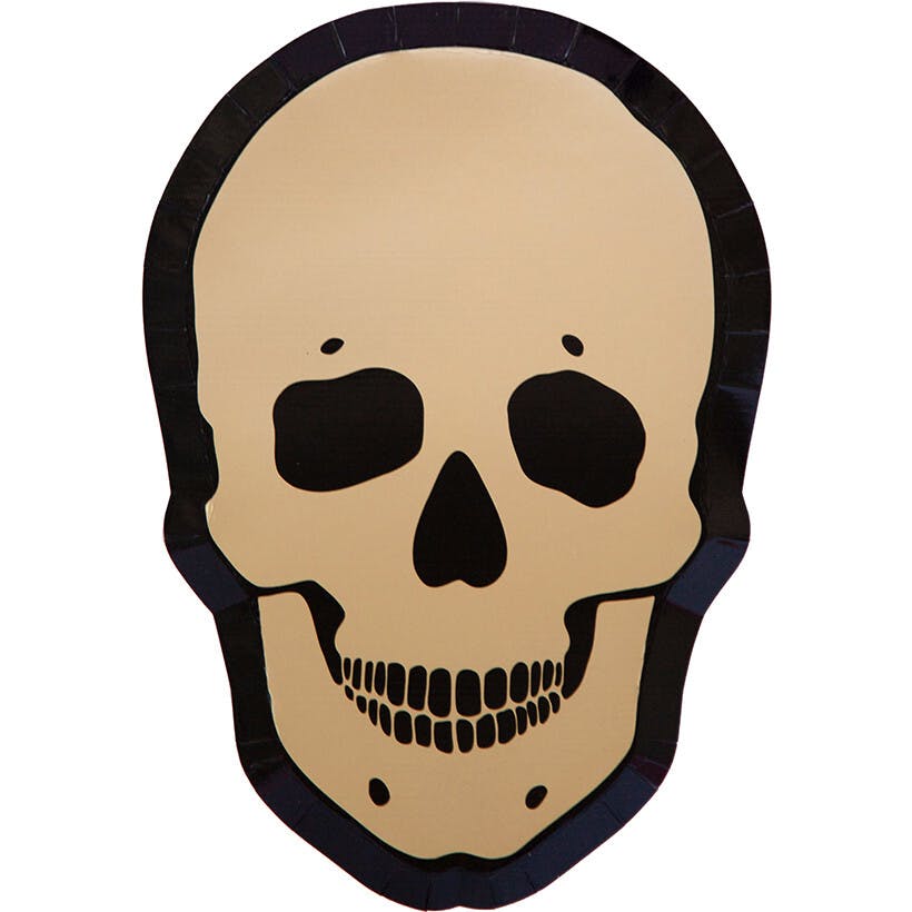 Gold Skeleton Dinner Plates