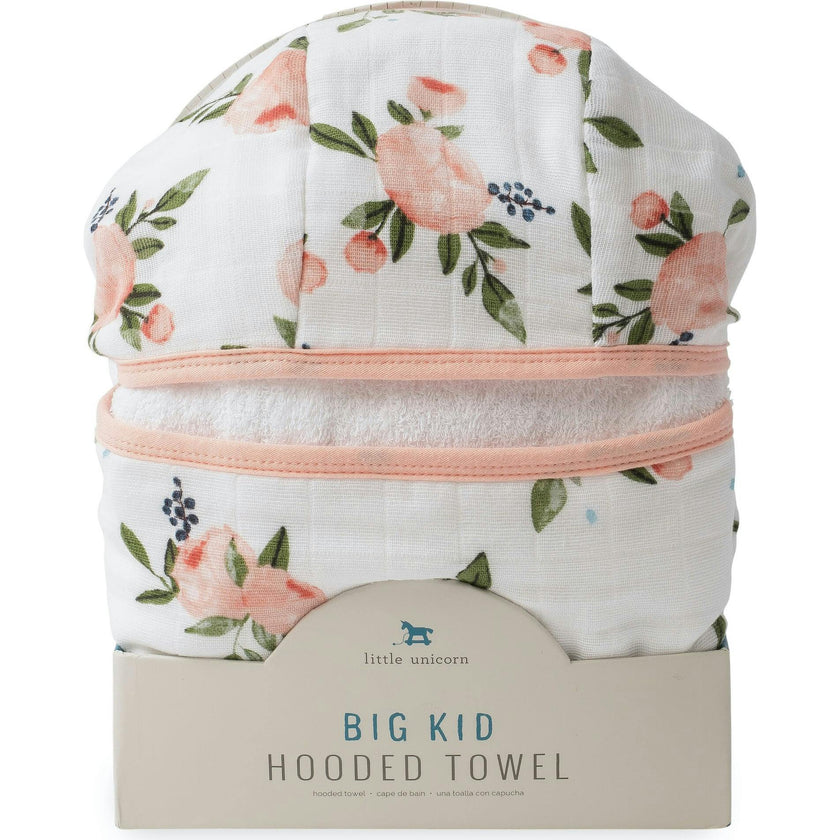 Toddler Hooded Towel - Watercolor Roses