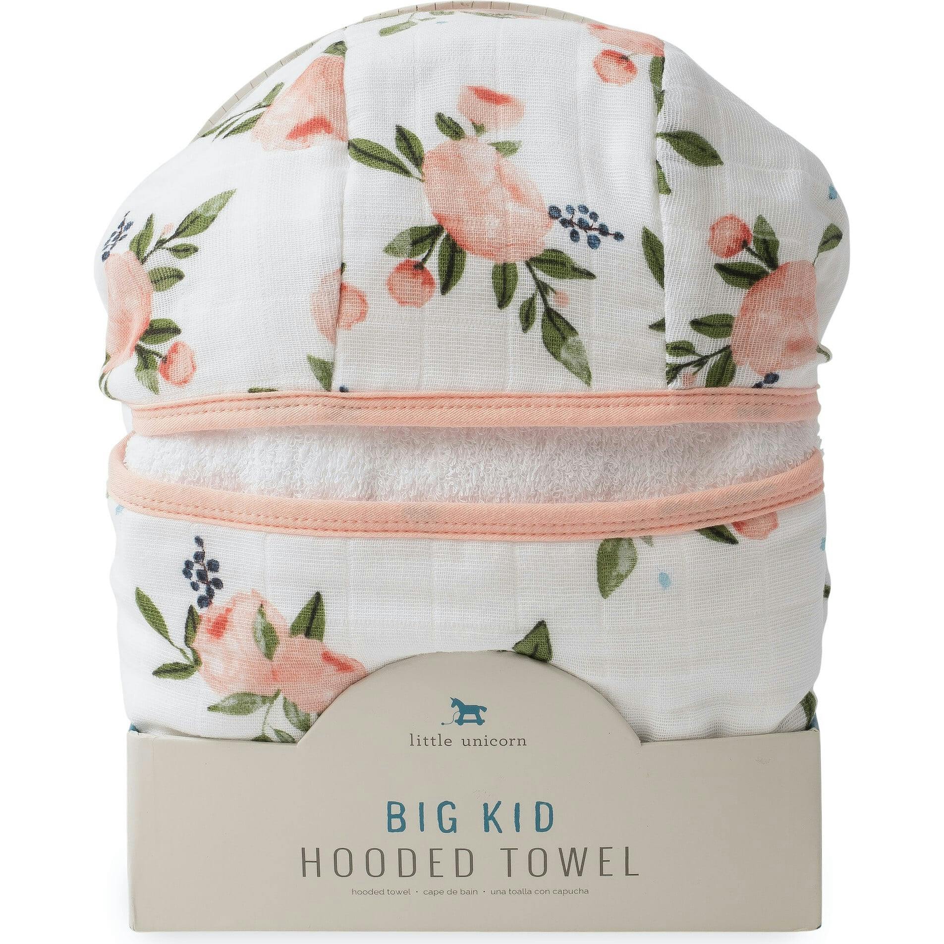 Toddler Hooded Towel - Watercolor Roses