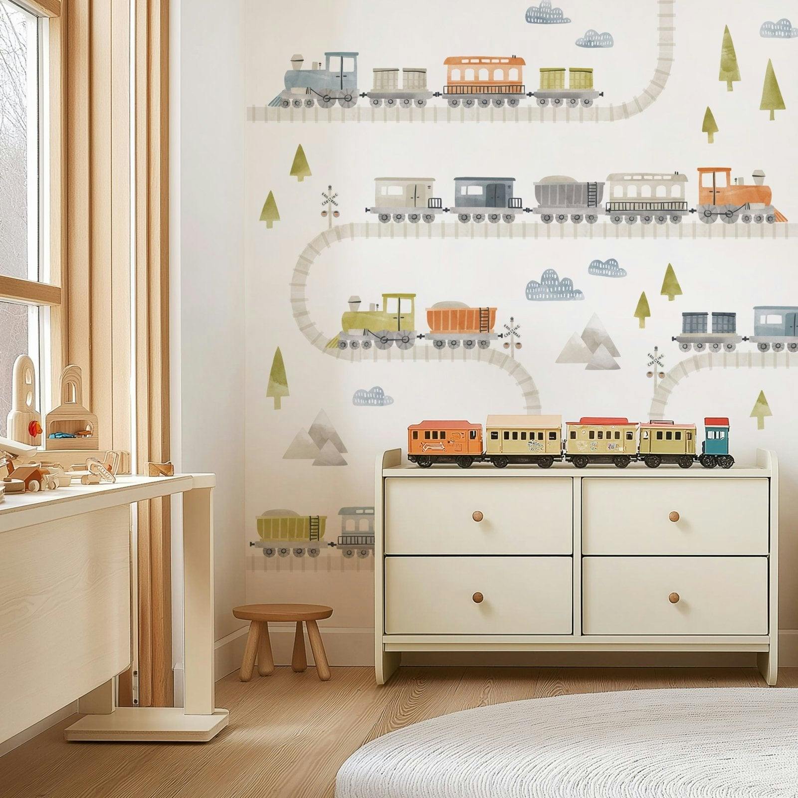 Train Kit • Large • Peel-and-Stick Wall Decals