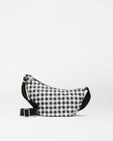 Black/White Gingham Small Metro Smile Bag