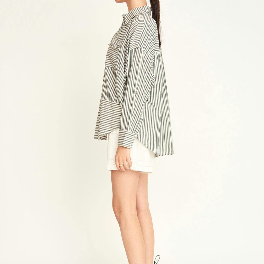 Kyoto Shirt in Dune Stripe