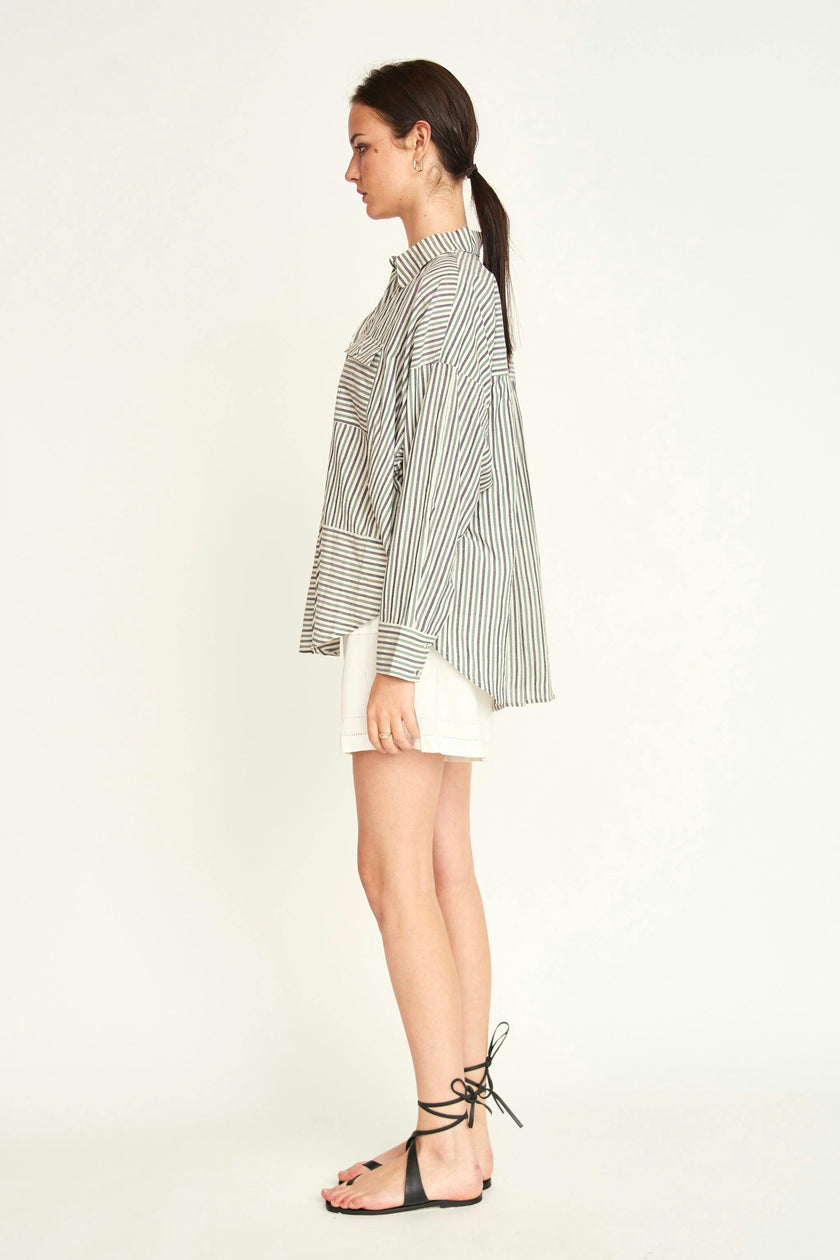 Kyoto Shirt in Dune Stripe