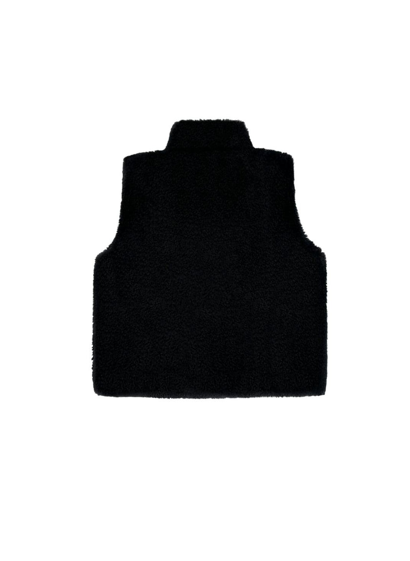 Stella Faux Fur Vest, Black