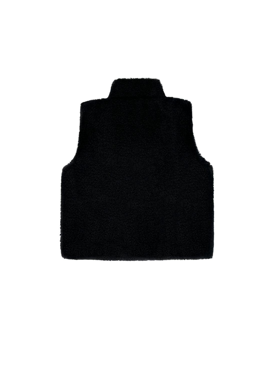 Stella Faux Fur Vest, Black