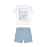 White Scribble Diag Jersey Set