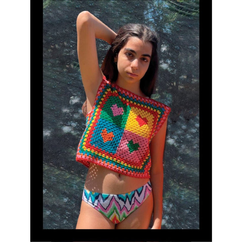 Tote Hand-Crochet Sleeveless Crop Top