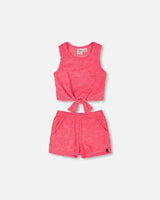 Terry Tank Top With Shorts Set