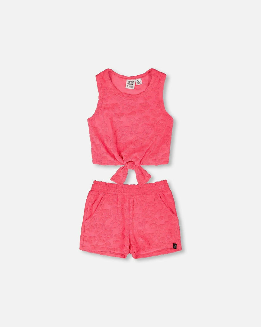 Terry Tank Top With Shorts Set