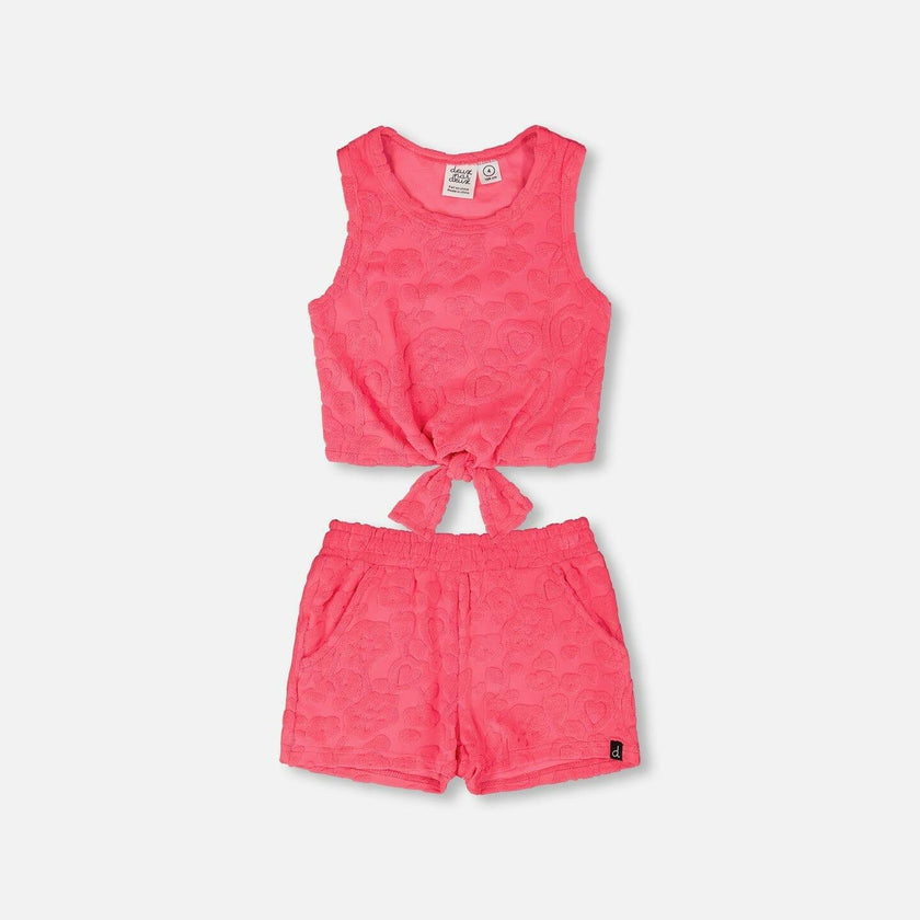Terry Tank Top With Shorts Set