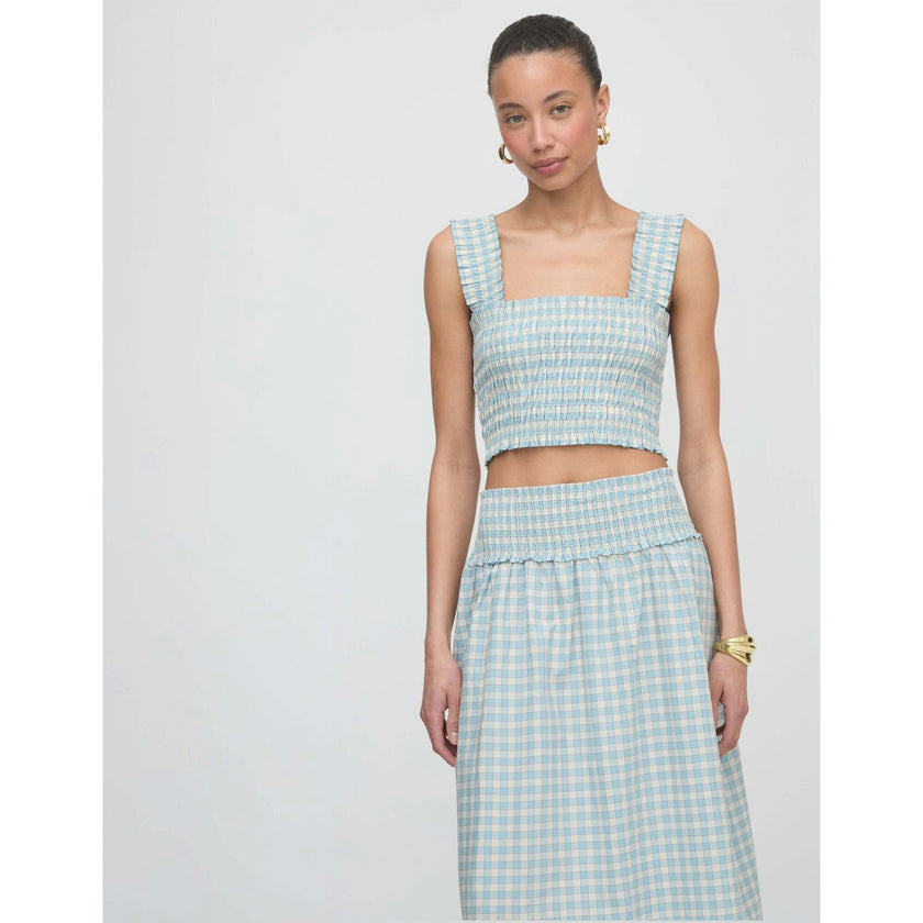 The Azalea Nap Top - Blue/Red Gingham