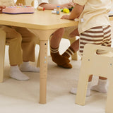 Adrian | Adjustable Wooden Toddler Table and 4 Chair Set