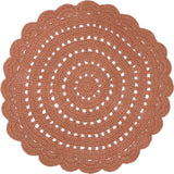 Alma Hand-Crocheted Scalloped Round Rug