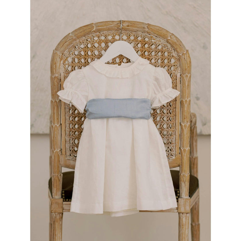 Vega Ceremony Baby Girl Set with Silk Sash