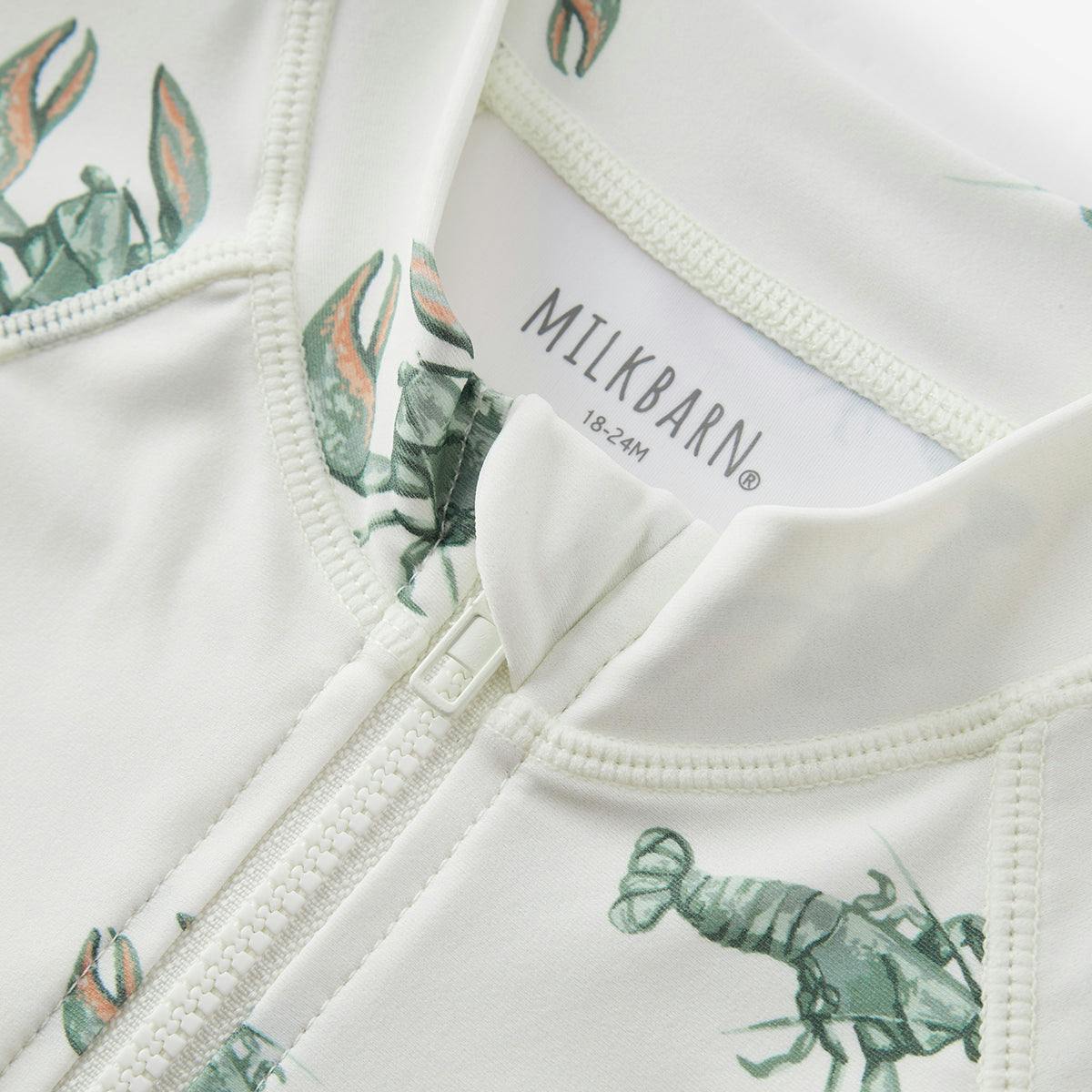 Mint Lobster Zipper Shortall Swimsuit