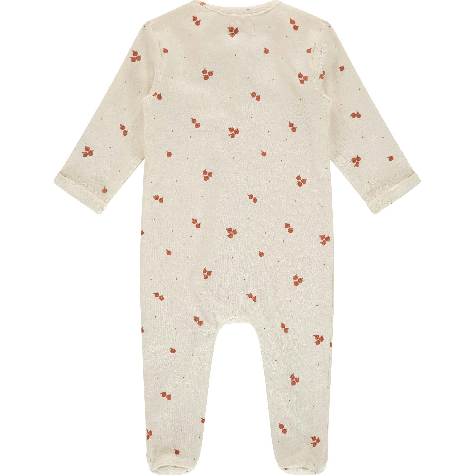 Orange Print Long Sleeve Footie