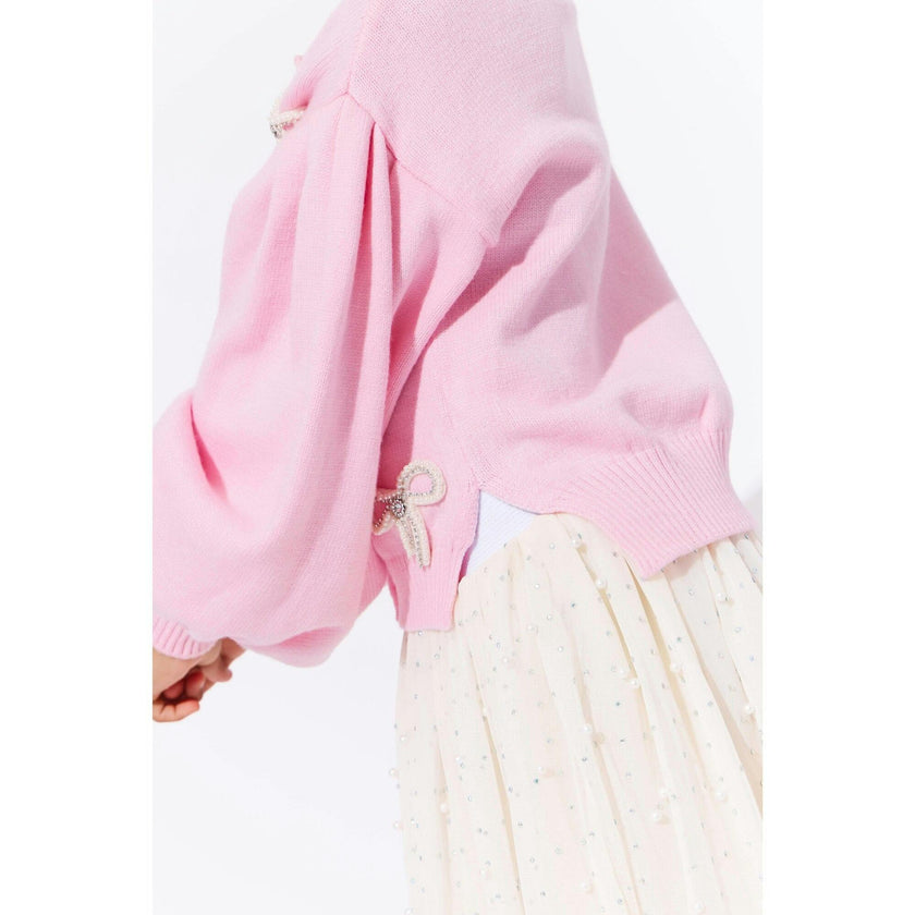 Pearl Bow Cardigan
