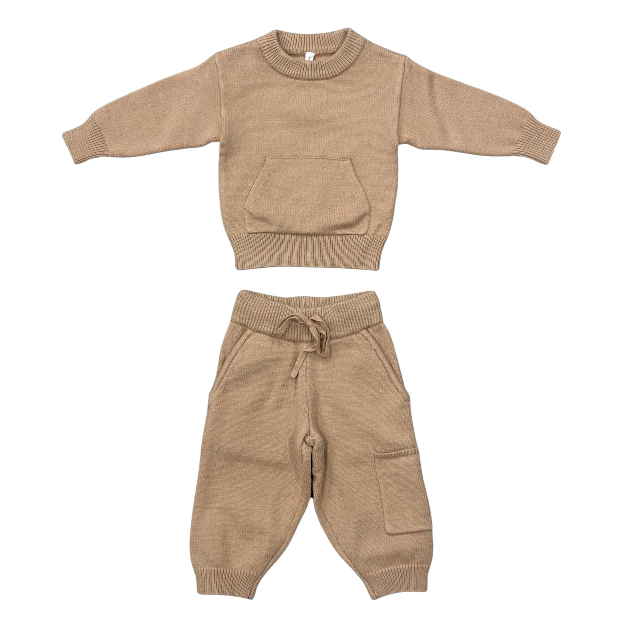 Boys Knit Set in Beige