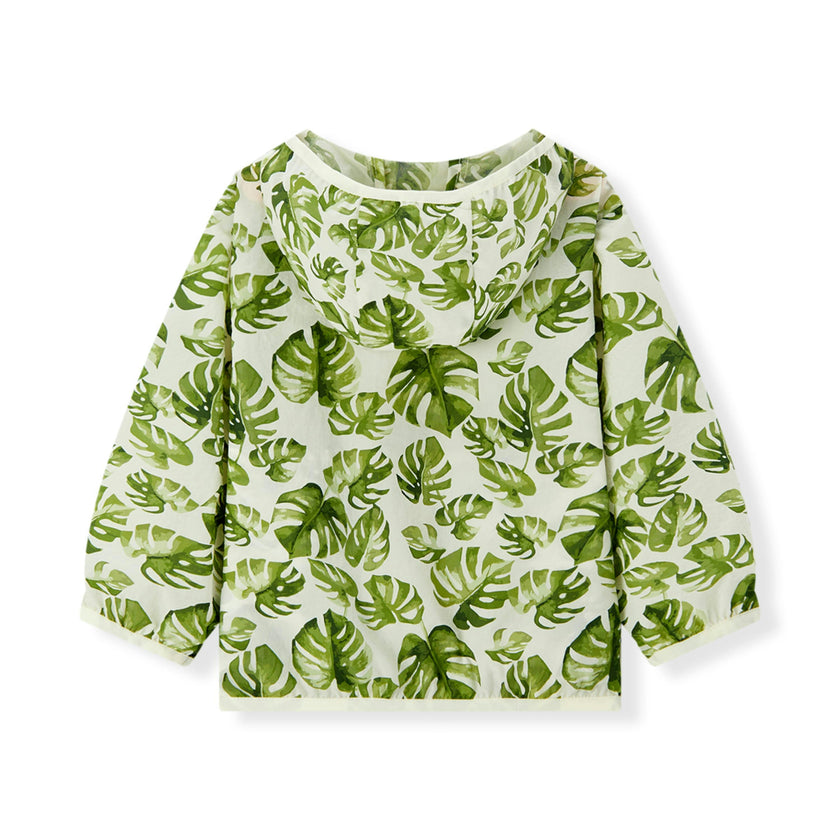 Island Leaf Hooded Sun Shield Windbreaker Jacket