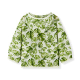 Island Leaf Hooded Sun Shield Windbreaker Jacket