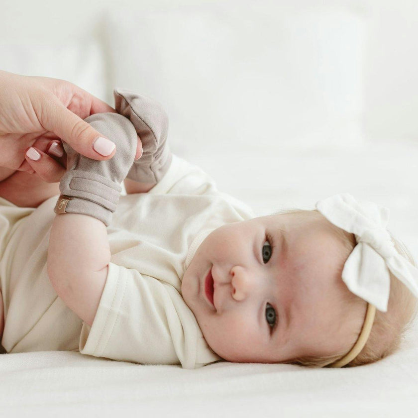 STAY ON 3-PACK MITTS | LAVENDER + DANDELION + HIGH PRAIRIE — Bamboo Organic Cotton Blend, 0–6M