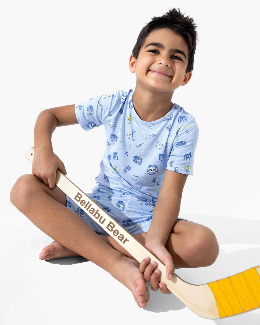 Hockey Bamboo Kids Pajama Short Set
