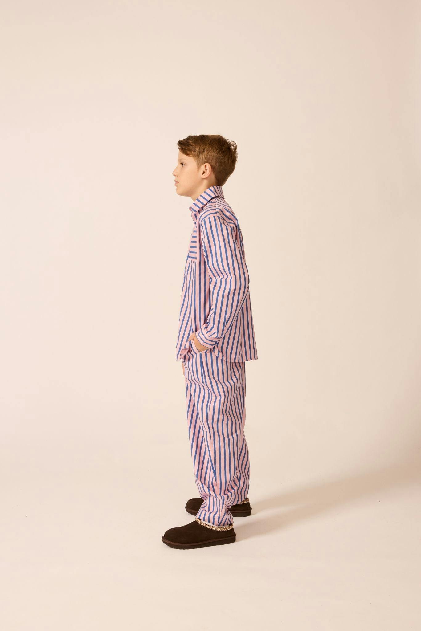 Friday Pant in Blue Note Stripe