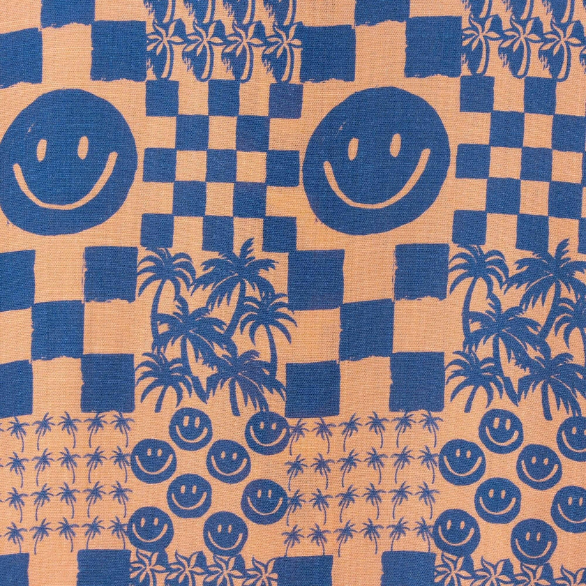 Boys Synthetic Viscose Matching Set | Geometric Smiley