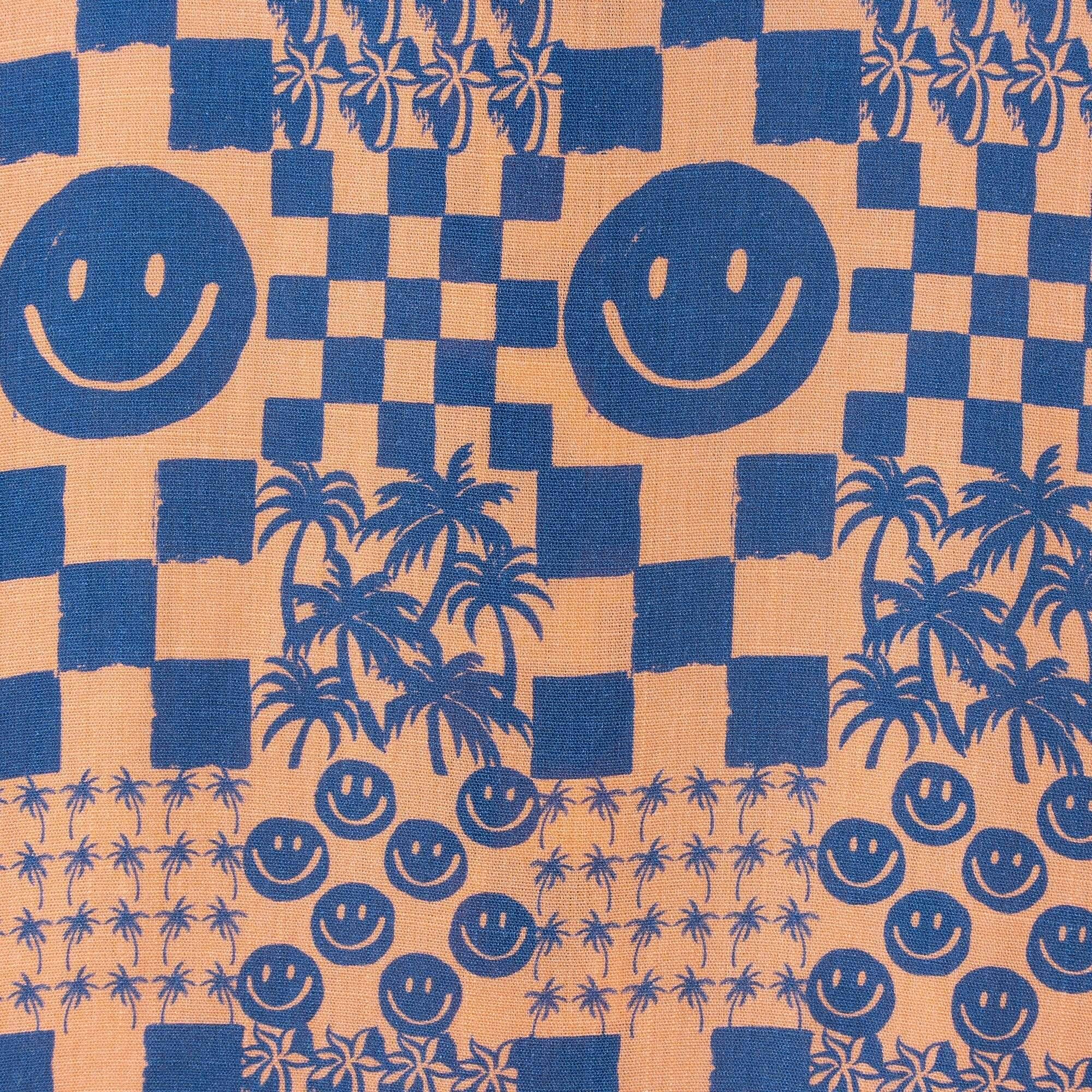 Boys Synthetic Viscose Matching Set | Geometric Smiley