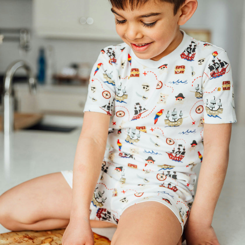 The Organic Short Sleeve Pajama Set [Ahoy Mates]