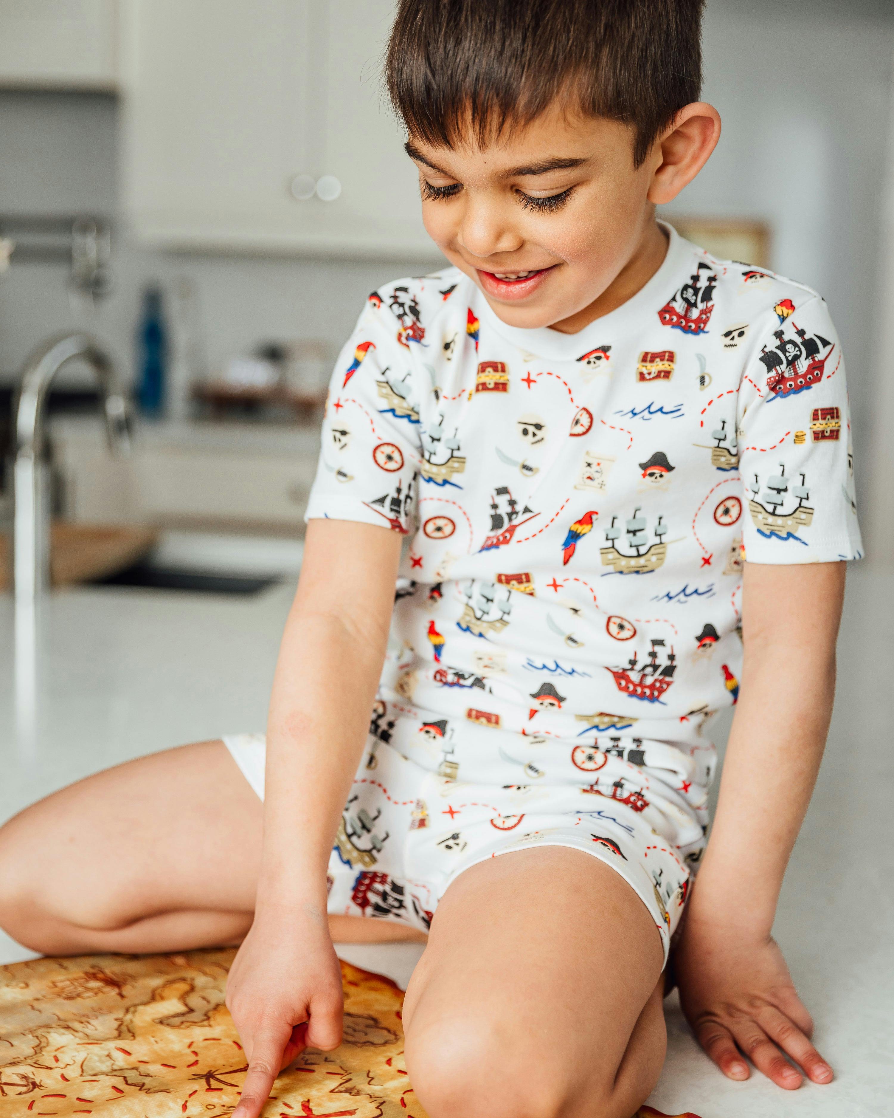 The Organic Short Sleeve Pajama Set [Ahoy Mates]