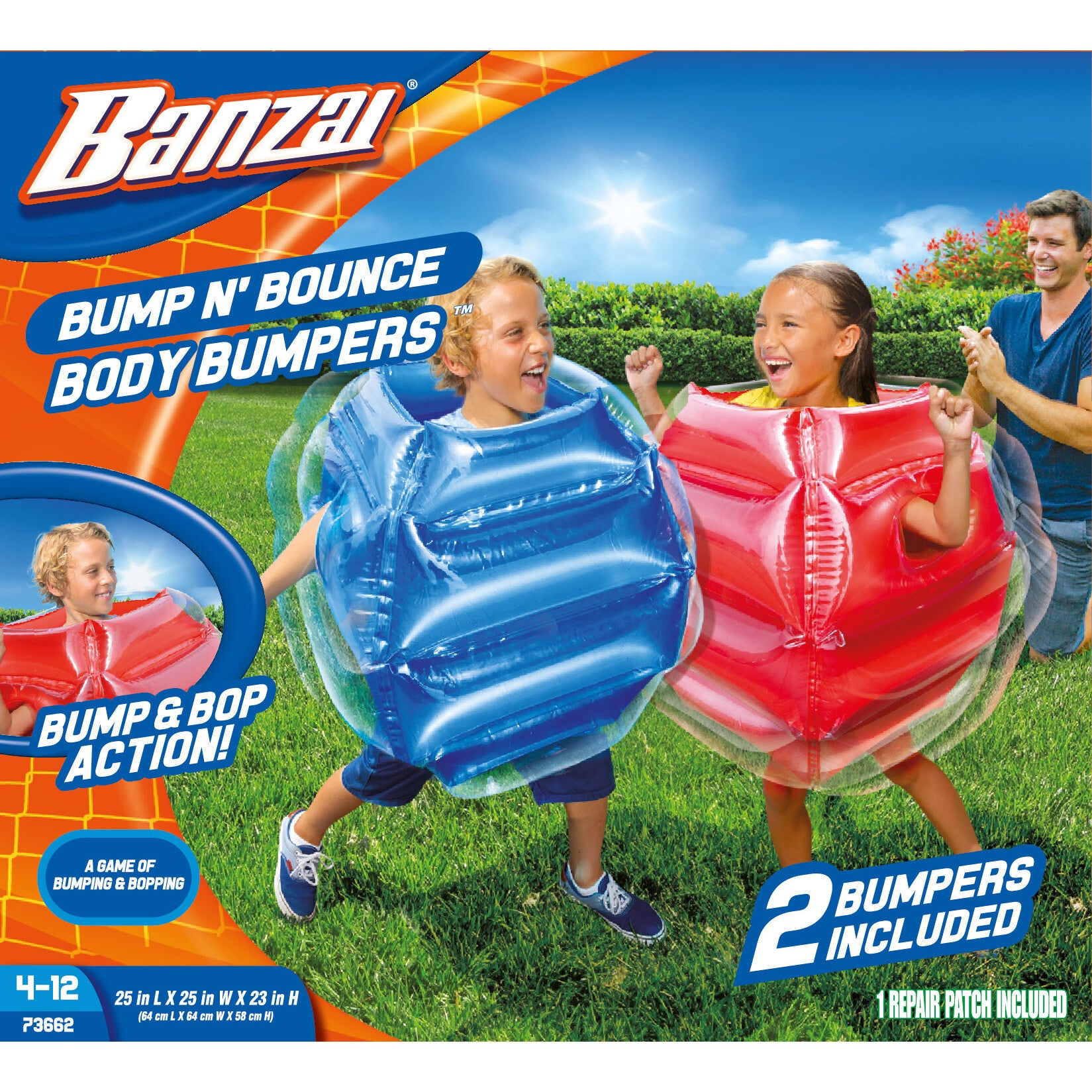 Banzai Bump N Bounce Body Bumpers in Red & Blue