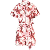 Women's Short Sleeve Skye Romper, Pink